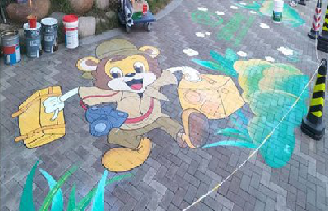  郎溪夏季画地面彩绘会遇到的问题