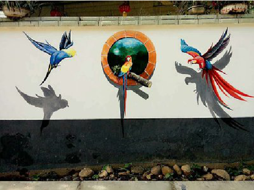  郎溪视觉错位-3D墙绘设计