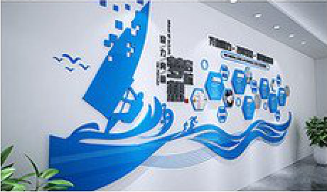  郎溪海浪主题文化墙如何设计？
