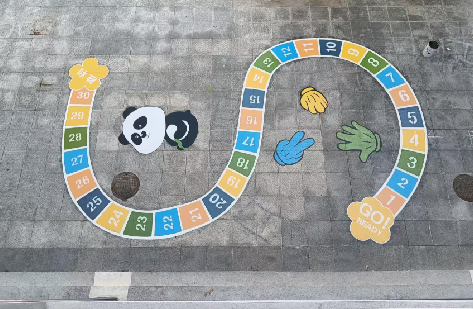  郎溪地面游戏彩绘