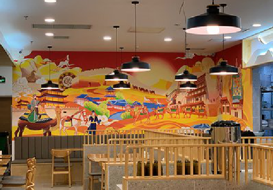  郎溪商业空间彩绘介绍。