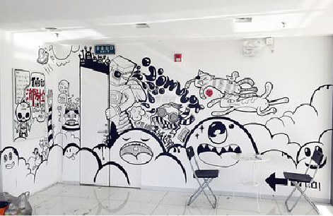  郎溪手绘墙并非传统涂鸦。